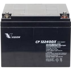 Vision Akkus CP12240DX CP12240DX olověný akumulátor 12 V 24 Ah olověný se skelným rounem (š x v x h) 166 x 125 x 175 mm šroubované M5 bezúdržbové, odolné proti