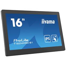 Iiyama ProLite T1624MSC-B1 dotykový monitor Energetická třída (EEK2021): E (A - G) 39.6 cm (15.6 palec) 1920 x 1080 Pixel 16:9 25 ms HDMI™, Audio-Line-out ,