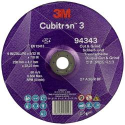 Cubitron 94343 Cubitron™ 3 Cut and Grind Ohrubovací kotouč Průměr 230 mm Ø otvoru 22.23 mm 10 ks