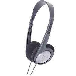 Panasonic RP-HT090 TV sluchátka On Ear kabelová šedá regulace hlasitosti