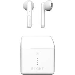 RYGHT NEMESIS+ špuntová sluchátka Bluetooth® bílá headset, regulace hlasitosti, dotykové ovládání