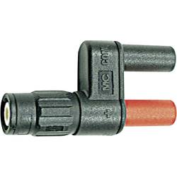 Stäubli XM-BB/4 měřicí adaptér, BNC zástrčka - zásuvka 4 mm, ochrana proti nechtěnému dotyku, černá, červená