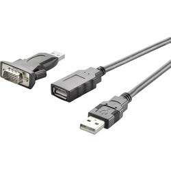sériový, USB 2.0 kabel [1x USB 2.0 zástrčka A - 1x D-SUB zástrčka 9pólová] pozlacené kontakty