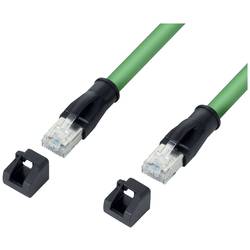Lütze 192766.1000 RJ45 síťové kabely, propojovací kabely CAT 6 10 m zelená samozhášecí, lze použít pro vlečení, bez halogenů 1 ks