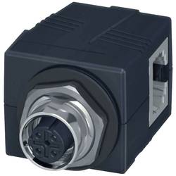 Lütze M12-RJ45 F/F 90° 4/4 Cat.5e PN Vestavná zásuvka RJ45, 490105, piny: 4, 1 ks