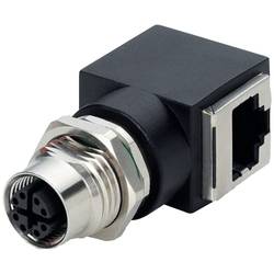 Lütze M12-RJ45 F/F 90° 8/8 Cat.6A Vestavná zásuvka RJ45, 490230, piny: 8, 1 ks