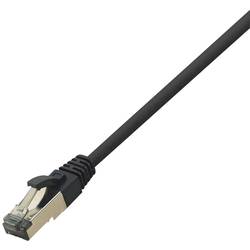 LogiLink CQ8043S RJ45 síťové kabely, propojovací kabely CAT 8.1 S/FTP 1.50 m černá bez halogenů 1 ks
