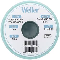 Weller WSW SAC L0 bezolovnatý pájecí cín cívka Sn3,0Ag0,5Cu 250 g 1 mm