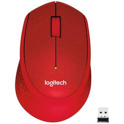 Logitech M330 Silent Plus drátová myš bezdrátový optická červená 3 tlačítko 1000 dpi