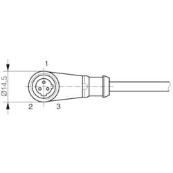 Contrinex 623 000 940 připojovací kabel S13-3FUW-020 Provedení Úhlová spojka s 2m kabelem 1 ks