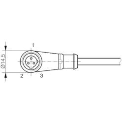 Contrinex 623 000 940 připojovací kabel S13-3FUW-020 Provedení Úhlová spojka s 2m kabelem 1 ks