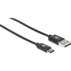 Manhattan USB kabel USB 2.0 USB-A zástrčka, USB-C ® zástrčka 3.00 m černá 354936