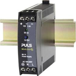 PULS MiniLine ML15.121 síťový zdroj na DIN lištu, 12 V/DC, 1.3 A, 15 W, výstupy 1 x