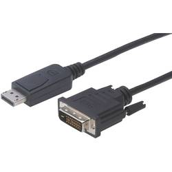 Digitus DisplayPort / DVI kabelový adaptér Konektor DisplayPort, DVI-D 24+1pol. Zástrčka 2.00 m černá DB-340301-020-S kulatý, dvoužilový stíněný,
