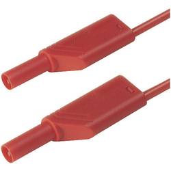 SKS Hirschmann MLS WS 50/1 rt bezpečnostní měřicí kabely [lamelová zástrčka 4 mm - lamelová zástrčka 4 mm] 0.50 m, červená, 1 ks