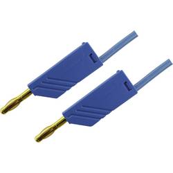 SKS Hirschmann MLN 25/2,5 BL měřicí kabel [lamelová zástrčka 4 mm - lamelová zástrčka 4 mm] 25.00 cm, modrá, 1 ks