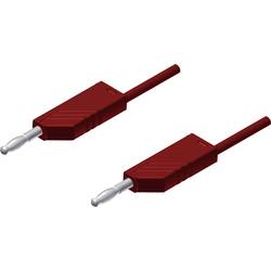 SKS Hirschmann MLN 25/2,5 RT měřicí kabel [lamelová zástrčka 4 mm - lamelová zástrčka 4 mm] 25.00 cm, červená, 1 ks