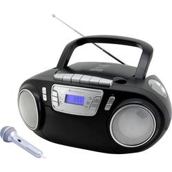 soundmaster SCD5800SW SCD5800SW rádio s CD, FM, USB, kazeta, rádiopřehrávač, včetně mikrofonu, černá