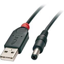 LINDY Napájecí kabel USB USB 2.0 USB-A zástrčka, DC zástrčka 5,5 mm 1.50 m černá 70268