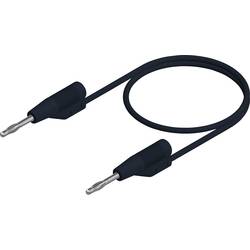SKS Hirschmann MVL F 2/50 měřicí kabel lamelová zástrčka 2 mm lamelová zástrčka 2 mm 0.50 m černá 1 ks