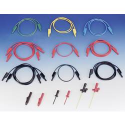 SKS Hirschmann 935980411 sada bezpečnostních měřicích kabelů [lamelová zástrčka 4 mm - lamelová zástrčka 4 mm] 1.00 m, černá, červená, modrá, žlutá, zelená, 1