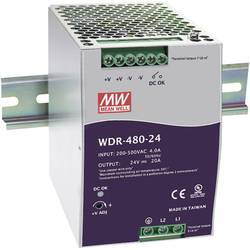 Mean Well WDR-480-24 síťový zdroj na DIN lištu 24 V/DC 20 A 480 W Počet výstupů:1 x Obsahuje 1 ks