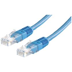 Value 21.99.1564 RJ45 síťové kabely, propojovací kabely CAT 6 U/UTP 5.00 m modrá nestíněný 1 ks