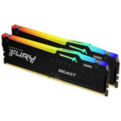 Kingston FURY Beast RGB Sada RAM pro PC DDR5 16 GB 2 x 8 GB Bez ECC 6000 MHz 288pin DIMM CL40 KF560C40BBAK2-16