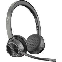HP Poly VOYAGER 4320 UC telefon Sluchátka On Ear Bluetooth® stereo černá Redukce šumu mikrofonu, Potlačení hluku Vypnutí zvuku mikrofonu