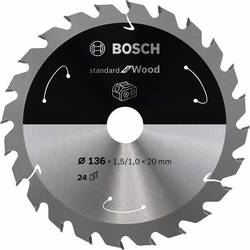 Bosch Accessories Bosch 2608837668 tvrdokovový pilový kotouč 136 x 20 mm Počet zubů (na palec): 24 1 ks