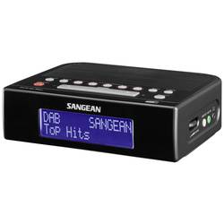 Sangean DCR-89+ radiobudík DAB+, FM AUX, USB s USB nabíječkou, funkce alarmu černá