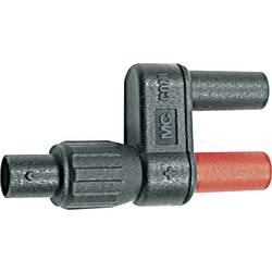 Stäubli XF-BB/4 měřicí adaptér, BNC zásuvka - zásuvka 4 mm, ochrana proti nechtěnému dotyku, černá, červená