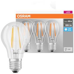 OSRAM 4058075819535 LED Energetická třída (EEK2021) E (A - G) E27 klasická žárovka 6.5 W = 60 W neutrální bílá (Ø x v) 60 mm x 60 mm 3 ks