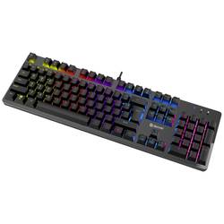 Denver GKK-330 DE USB herní klávesnice norská, QWERTY černá s podsvícením