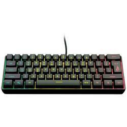 Surefire Gaming KingPin X1 kabelový, USB herní klávesnice US anglická, QWERTY, Windows® černá s podsvícením, tlačítka multimédií