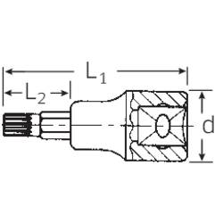 Stahlwille 54 X M 16 03060016 čtyřzub (XZN) nástrčný klíč M16 1/2