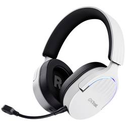 Trust GXT491 FAYZO Gaming Sluchátka Over Ear Bluetooth® Virtual Surround bílá Surround-Sound, Vypnutí zvuku mikrofonu, regulace hlasitosti