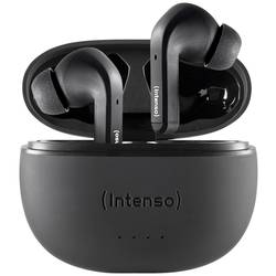 Intenso T300A In Ear Headset Bluetooth® stereo černá Potlačení hluku Indikátor nabití, headset, Nabíjecí pouzdro, dotykové ovládání