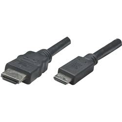 Manhattan HDMI kabel Zástrčka HDMI-A, Zástrčka HDMI Mini-C 1.80 m černá 304955-CG Ultra HD (4K) HDMI HDMI kabel