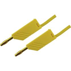 SKS Hirschmann MLN 200/2,5 GE měřicí kabel [lamelová zástrčka 4 mm - lamelová zástrčka 4 mm] 2.00 m, žlutá, 1 ks