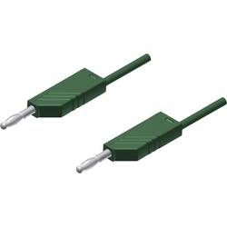 SKS Hirschmann MLN 25/2,5 GN měřicí kabel [lamelová zástrčka 4 mm - lamelová zástrčka 4 mm] 25.00 cm, zelená, 1 ks