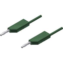 SKS Hirschmann MLN 25/2,5 GN měřicí kabel lamelová zástrčka 4 mm lamelová zástrčka 4 mm 25.00 cm zelená 1 ks