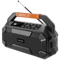 TechniSat DIGITRADIO 231 OD odolné rádio DAB, DAB+, FM AUX, Bluetooth funkce alarmu, s akumulátorem černá
