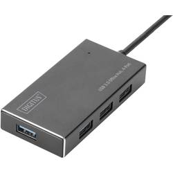 Digitus DA-70240-1 USB Hub 4 porty USB-A USB 3.0 5 GBit/s s hliníkovým krytem černá DA-70240-1