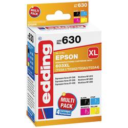 Edding Ink náhradní Epson 603XL, T03A6, T03A1, T03A2, T03A3, T03A4 kompatibilní kombinované balení černá, azurová, purpurová, žlutá EDD-630 18-630