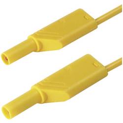 SKS Hirschmann MLS SIL WS 50/1 bezpečnostní měřicí kabely lamelová zástrčka 4 mm lamelová zástrčka 4 mm 0.50 m žlutá 1 ks
