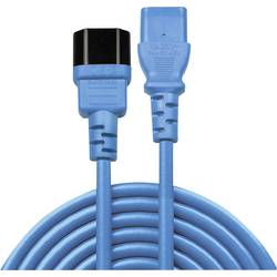 LINDY napájecí prodlužovací kabel [1x IEC zástrčka C14 10 A - 1x IEC C13 zásuvka 10 A] 1.00 m modrá