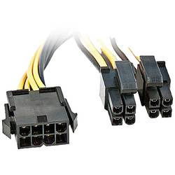 LINDY napájecí prodlužovací kabel [1x ATX zástrčka 8pólová (4+4) - 1x ATX zástrčka 8pólová] 0.40 m černá, žlutá