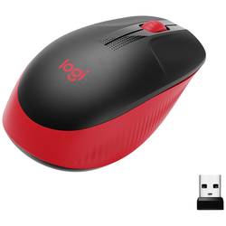 Logitech M190 optická drátová myš, bezdrátový, 3 tlačítko, 1000 dpi, červená