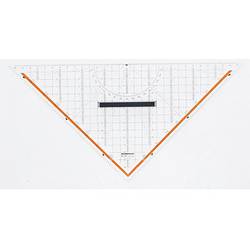 Rumold trojúhelník s úhloměrem 1058 transparentní Délka přepony: 32.5 cm
